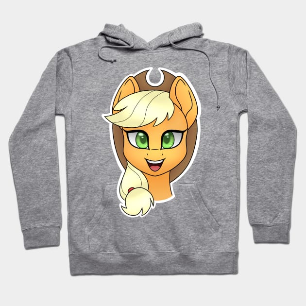 Applejack Headshot Hoodie by Lyvewyre Studios